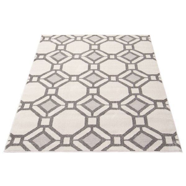 Tapis Acadia par ECARPET rectangulaire ivoire de 8 pi x 10 pi