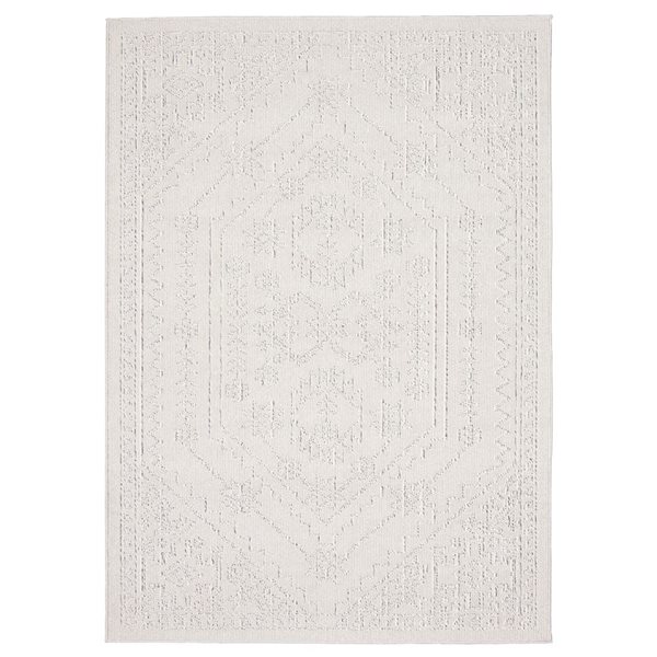 Tapis Boheme par ECARPET rectangulaire gris de 7,5 pi x 9,5 pi