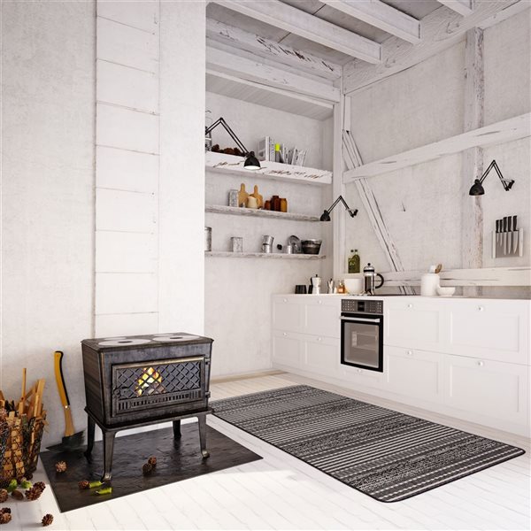 ECARPET Cabana 3.25-ft x 4.5-ft Black Rectangular Area rug