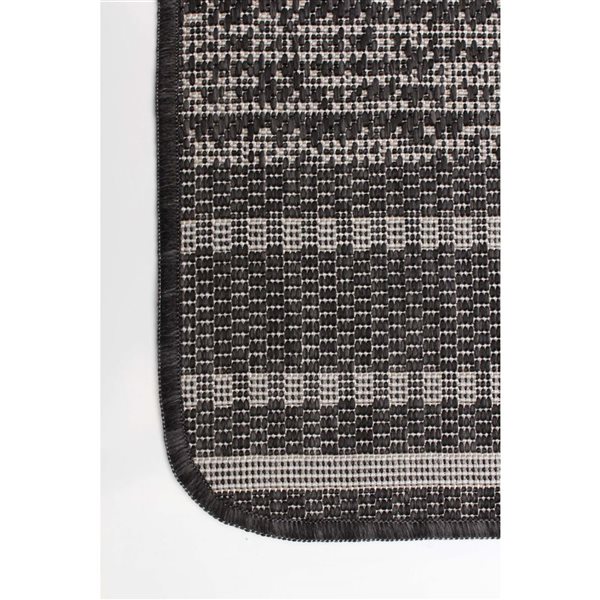 ECARPET Cabana 3.25-ft x 4.5-ft Black Rectangular Area rug