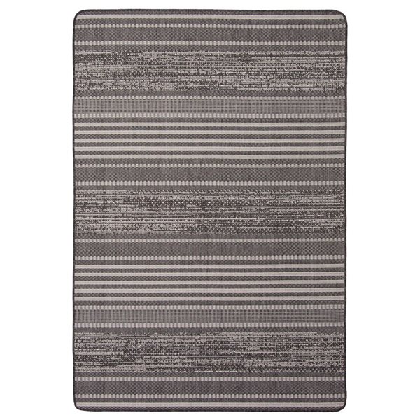ECARPET Cabana 3.25-ft x 4.5-ft Black Rectangular Area rug