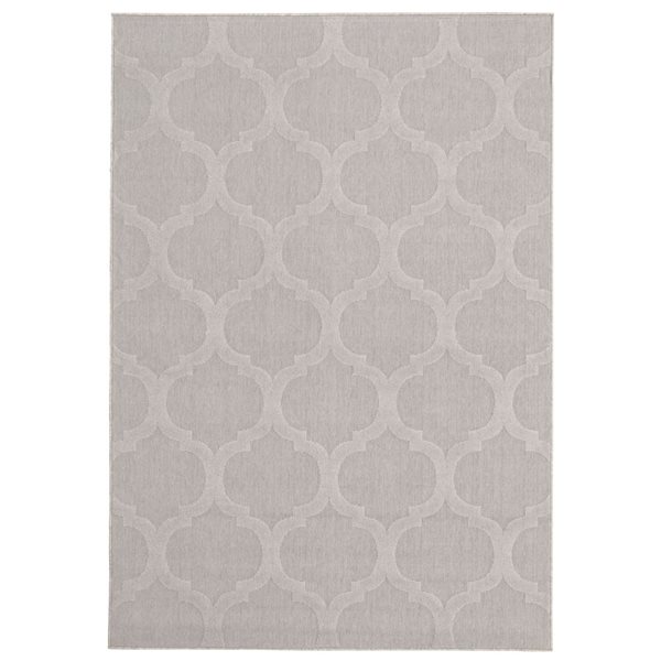 ECARPET Cambridge 4-ft x 5.5-ft Grey Rectangular Area rug