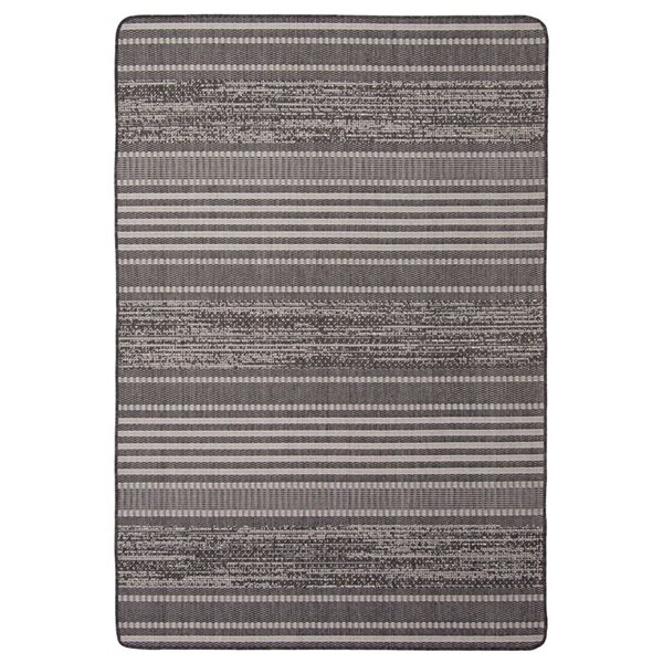 ECARPET Cabana 4.5-ft x 6-ft Black Rectangular Area rug 353519 | RONA