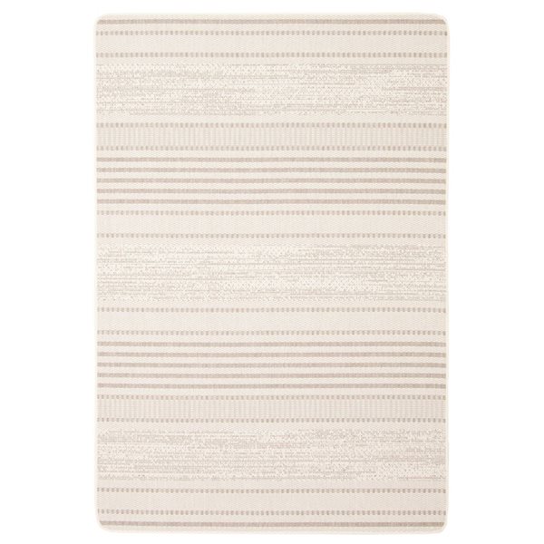 ECARPET Cabana 3.25-ft x 4.5-ft Ivory Rectangular Area rug
