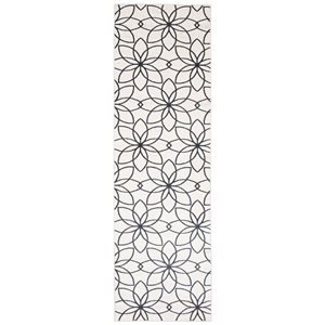 ECARPET Aqua Terali 2.5-ft x 8-ft Ivory Rectangular Runner