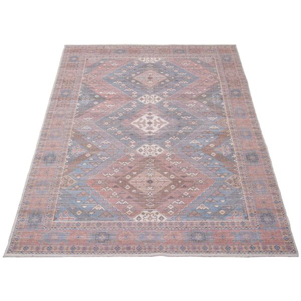 Tapis Afshar par ECARPET rectangulaire bleu de 8 pi x 10 pi