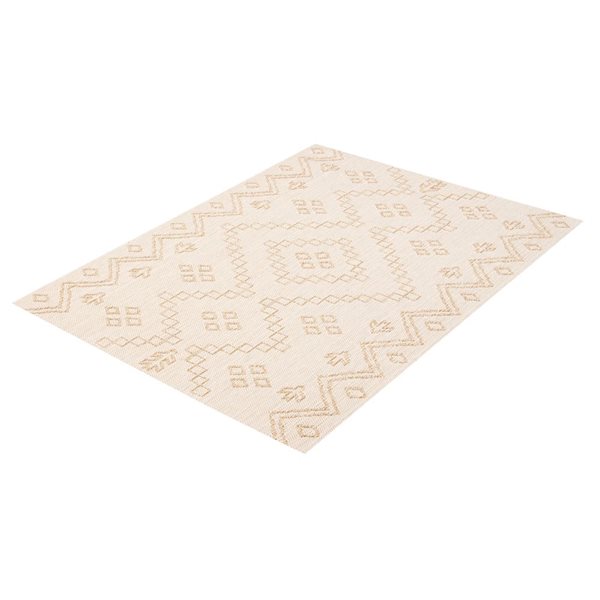 ECARPET Caral 4-ft x 6-ft Taupe Rectangular Area rug