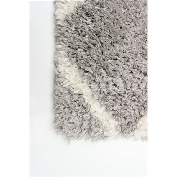 ECARPET Agadir Diamond 6.5-ft x 9.5-ft Grey Rectangular Area rug