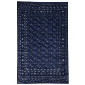 Tapis Bokhara par ECARPET rectangulaire bleu de 5,25 pi x 8 pi