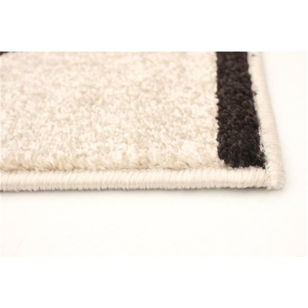 Tapis Ana par ECARPET rectangulaire ivoire et brun de 5,25 pi x 7,25 pi