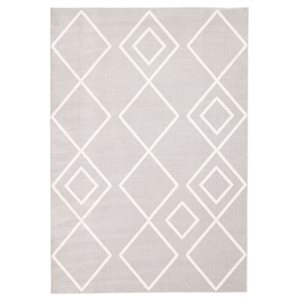 ECARPET Aqua Kenza 8-ft x 10-ft Grey Rectangular Area rug