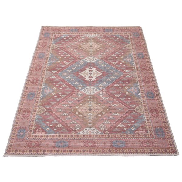 Tapis Afshar par ECARPET rectangulaire rouge de 8 pi x 10 pi