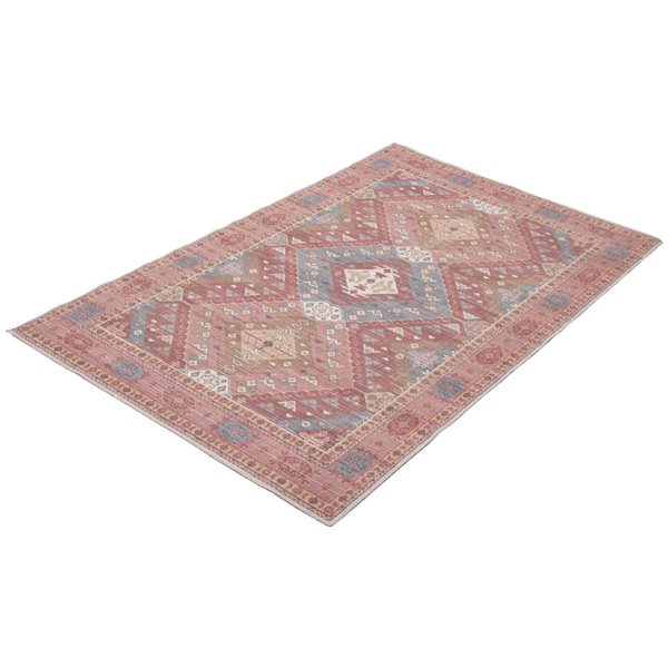 Tapis Afshar par ECARPET rectangulaire rouge de 8 pi x 10 pi