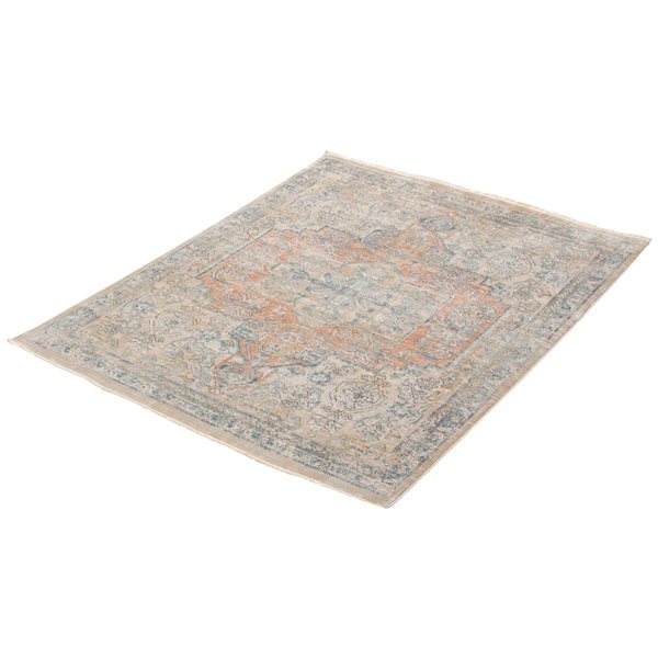 ECARPET Bahama Heriz 6.5-ft x 10-ft Beige Rectangular Area rug