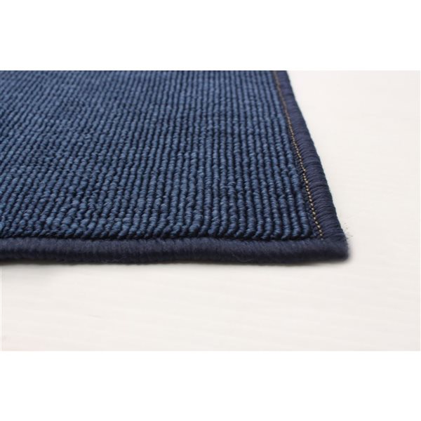 Tapis Cambridge par ECARPET rectangulaire bleu marine de 7,5 pi x 9,5 pi