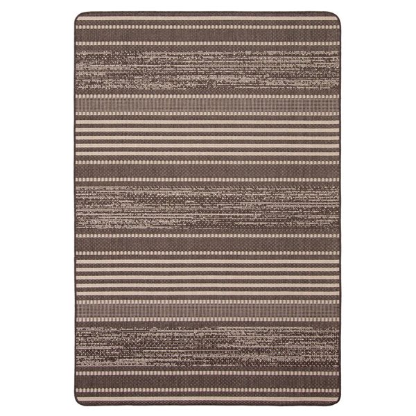 ECARPET Cabana 4.5-ft x 6-ft Chocolate Rectangular Area rug