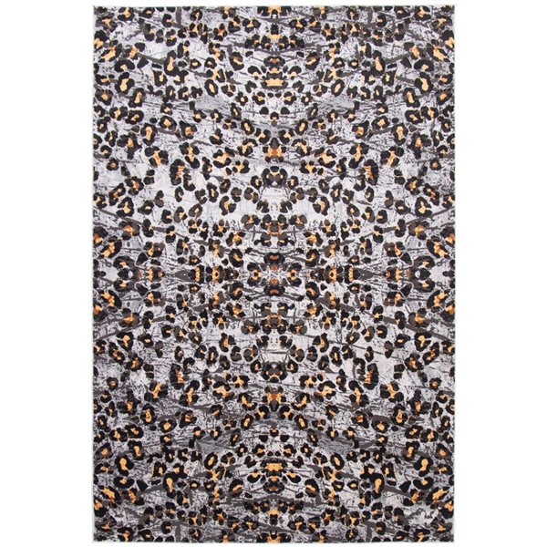 ECARPET Cheetah 8-ft x 10-ft Ivory Rectangular Area rug