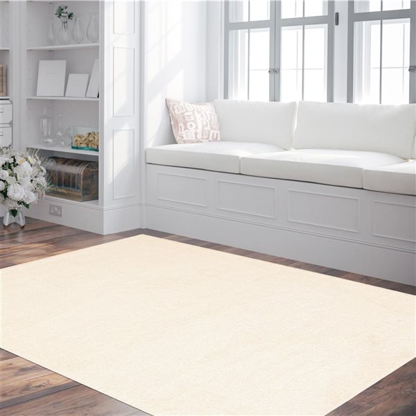 Tapis Bellamy par ECARPET rectangulaire ivoire de 4 pi x 6 pi