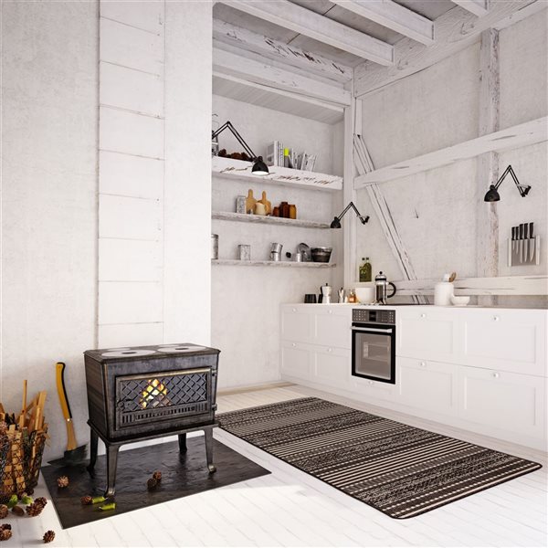 ECARPET Cabana 3.25-ft x 4.5-ft Chocolate Rectangular Area rug