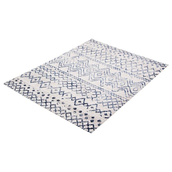 Tapis Astrid par ECARPET rectangulaire bleu marine de 5,25 pi x 7,25 pi