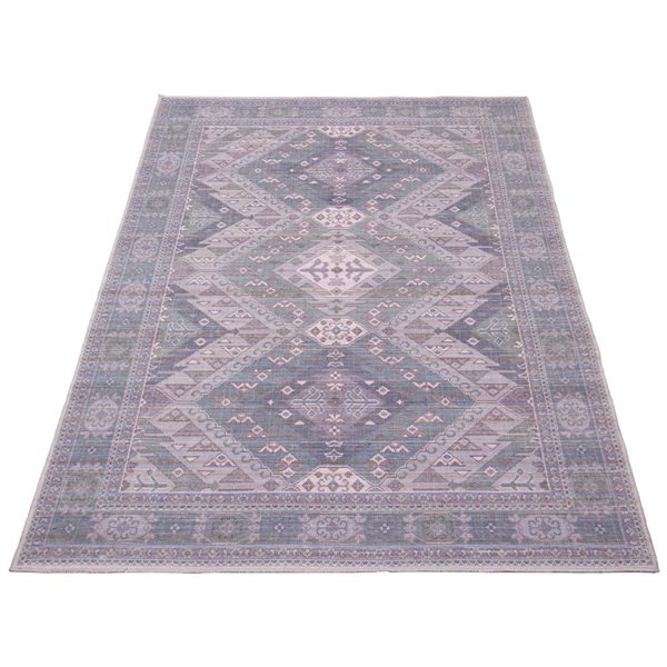 Tapis Afshar par ECARPET rectangulaire gris de 8 pi x 10 pi