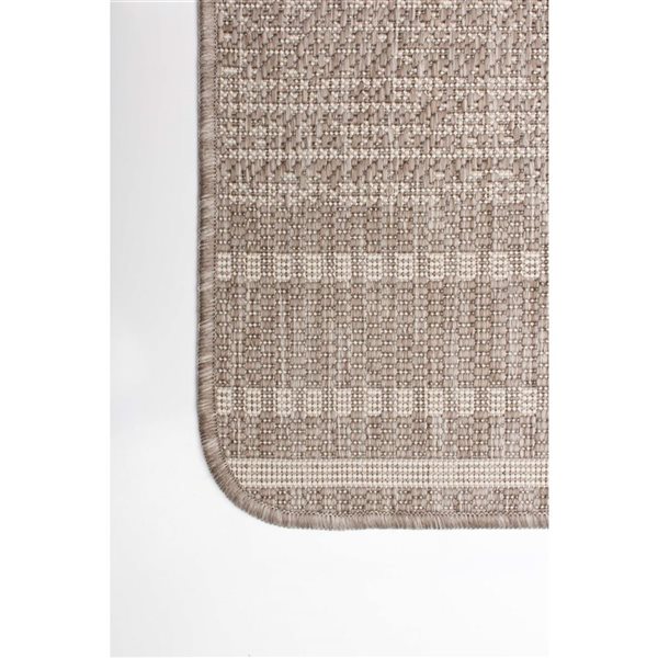 ECARPET Cabana 4.5-ft x 6-ft Taupe Rectangular Area rug