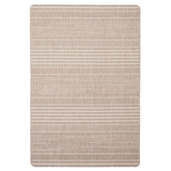 ECARPET Cabana 4.5-ft x 6-ft Taupe Rectangular Area rug