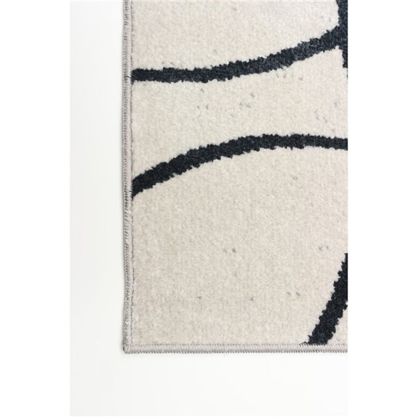 ECARPET Aqua Terali 3-ft x 5-ft Ivory Rectangular Area rug