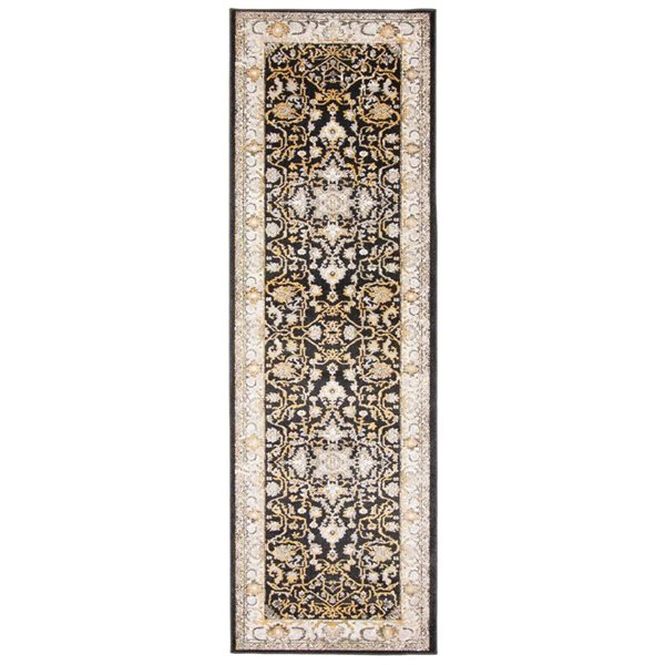 ECARPET Aqua Legacy 2.5-ft x 8-ft Black Rectangular Runner
