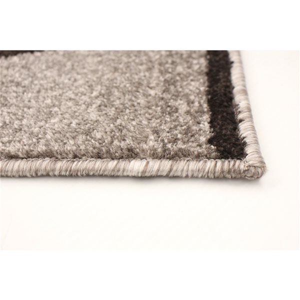 ECARPET Ana 5.25-ft x 7.25-ft Grey and Brown Rectangular Area rug