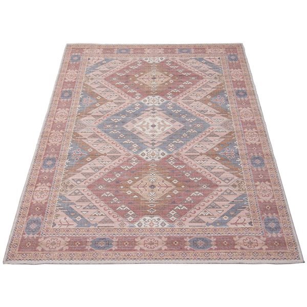 ECARPET Afshar 5-ft x 8-ft Beige Rectangular Area rug
