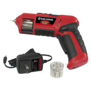 King Canada Performance Plus 3.6 A, 3.6 V Lithium Ion Cordless Screwdriver Kit with Charger