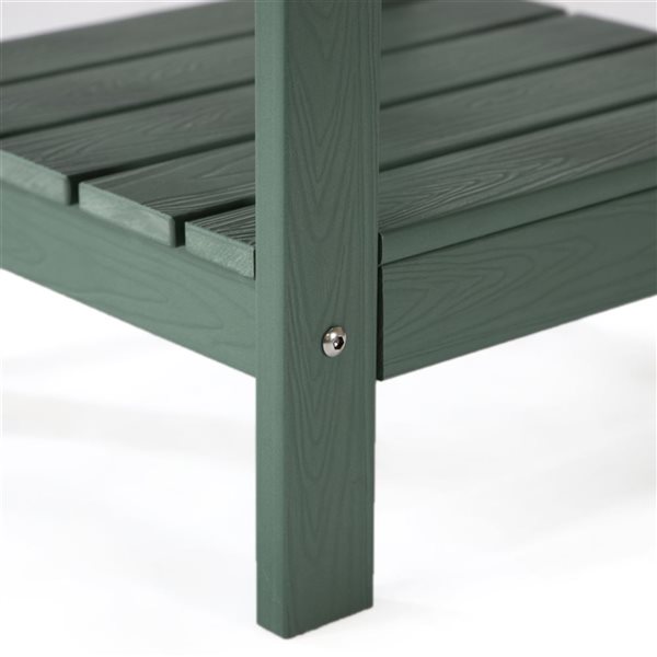 Inspired Home Keiry Green 15in x 18in Weatherproof Faux Wood Outdoor