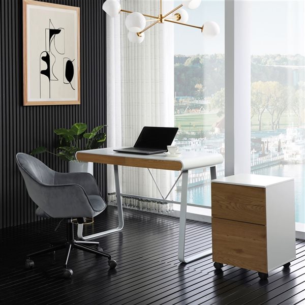 Loft Lyfe Adalynne 43.3-in White Writing Desk