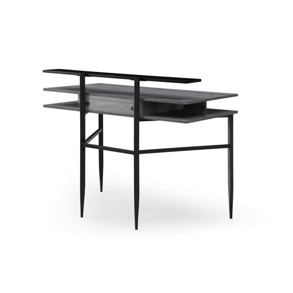 Loft Lyfe Lois 43.3-in Grey/Black Writing Desk