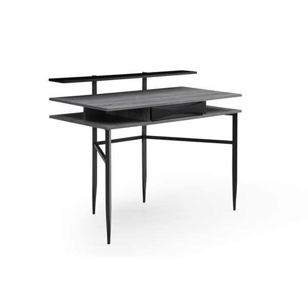 Loft Lyfe Lois 43.3-in Grey/Black Writing Desk