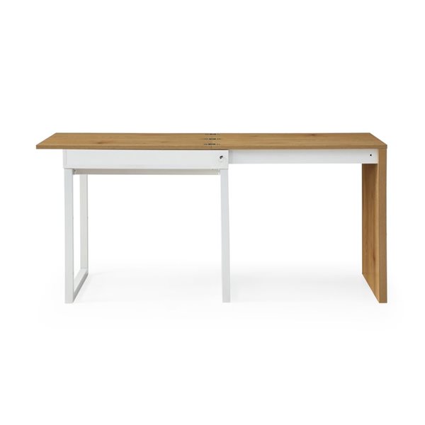 Loft Lyfe Johana 63-in Natural/White Extendable Writing Desk