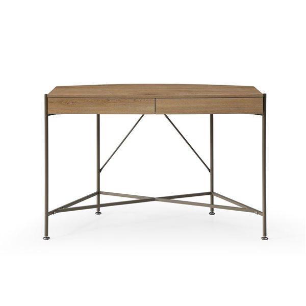 Loft Lyfe Kaius 44.8-in Natural/Bronze Writing Desk