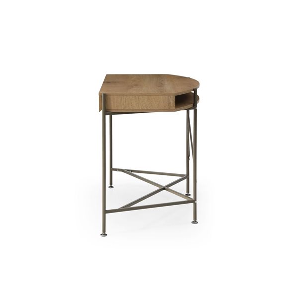 Loft Lyfe Kaius 44.8-in Natural/Bronze Writing Desk