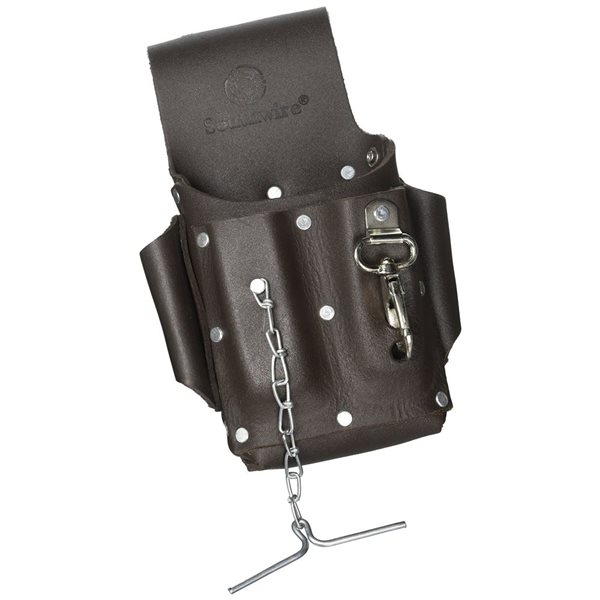 Porte-outils en cuir Southwire à 5 poches avec chaîne pour ruban