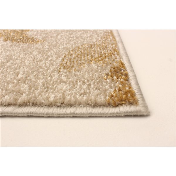 ECARPET Karina Ivory/Gold 7-ft 10-in x 10-ft 2-in Rectangular Indoor Area rug