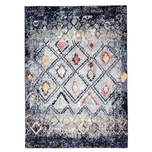 ECARPET Morocco Classic Blue 6-ft 7-in x 9-ft 6-in Rectangular Indoor Area rug