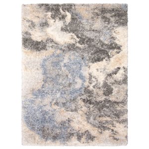 Tapis à poil long d'intérieur Minka 5pi 3po x 7pi 3po rectangulaire crème par ECARPET