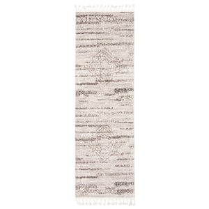 Tapis de passage d'intérieur Kybella Aztec 2pi 7po x 8pi 4po rectangulaire ivoire/gris par ECARPET