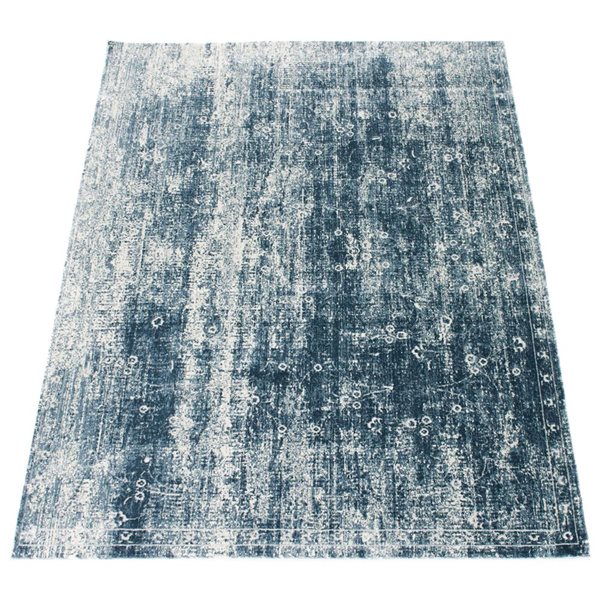 Tapis d'intérieur Isla 8pi x 10pi rectangulaire bleu par ECARPET