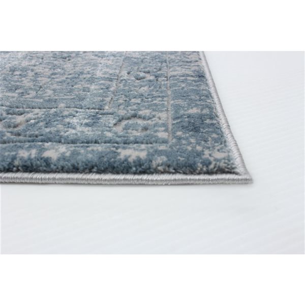 Tapis d'intérieur Isla 8pi x 10pi rectangulaire bleu par ECARPET