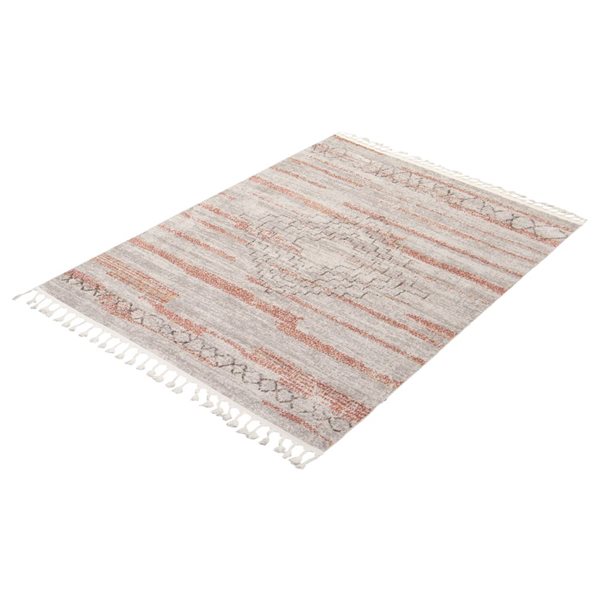 ECARPET Kybella Aztec Ivory/Copper 7-ft 10-in x 10-ft 5-in Rectangular Indoor Area rug