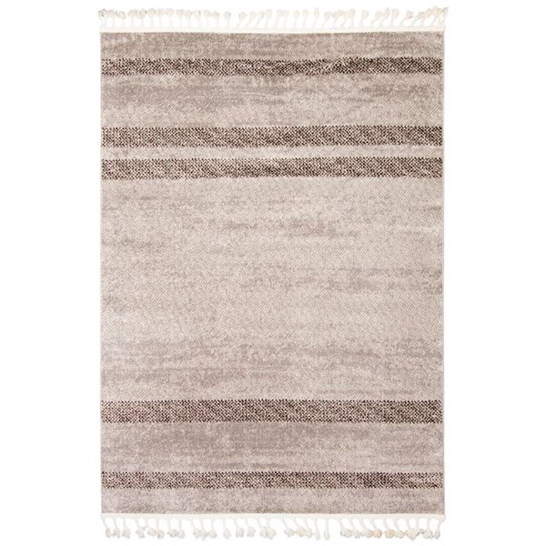 Tapis d'intérieur Kybella Coastal 7pi 10po x 10pi 5po rectangulaire ivoire/gris par ECARPET