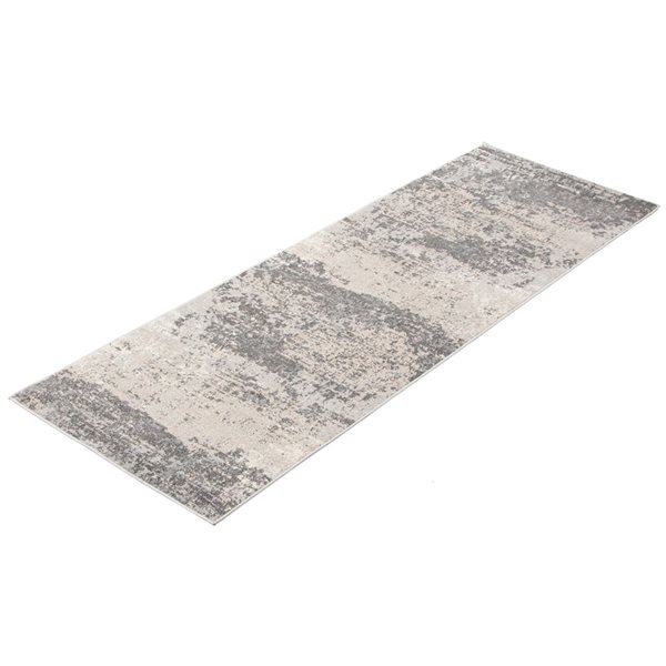 ECARPET Khloe Ivory 2-ft 7-in x 8-ft Rectangular Indoor Runner