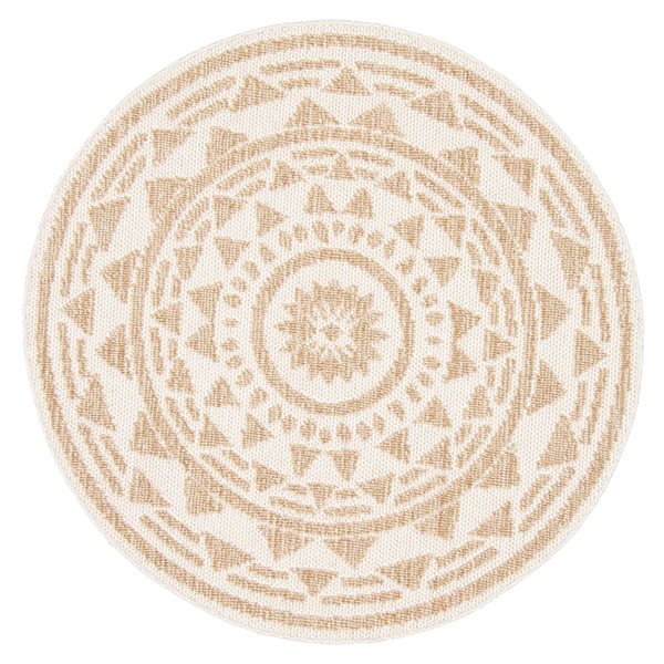 Tapis d'intérieur Finley 6pi 3po x 6pi 3po rond taupe par ECARPET